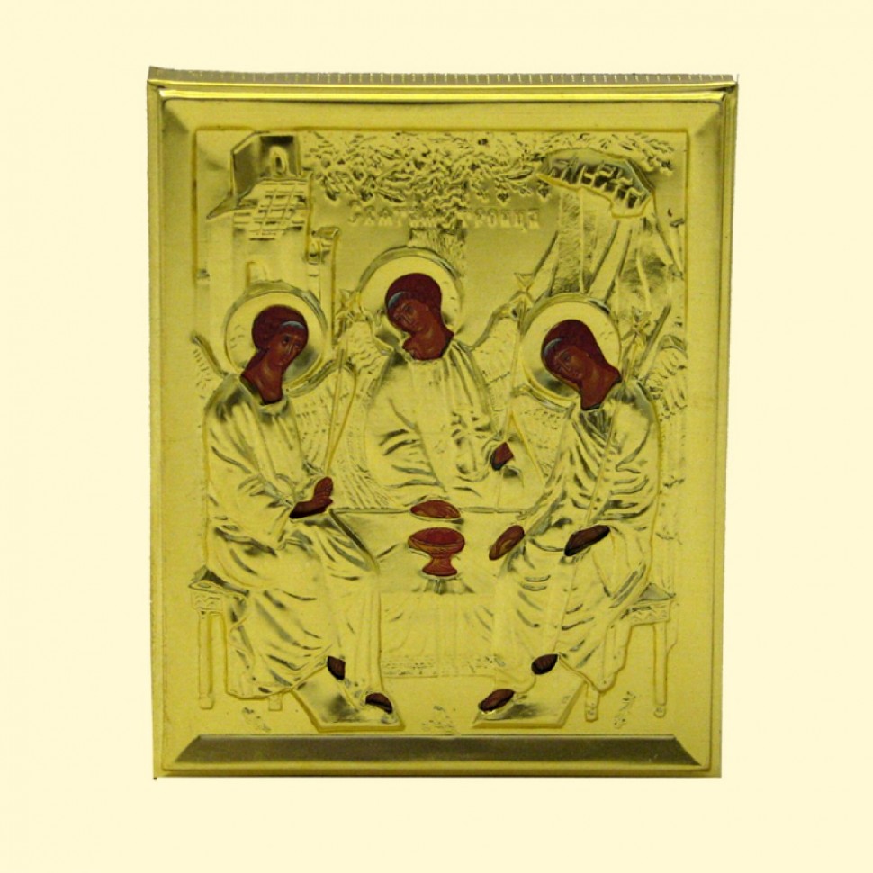 El icono "una Santa trinidad" en la casulla, 11x13 cm