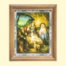 El icono "la Navidad de Jesucristo" Nr 11.derevyannaya el marco, la estampacion doble, bajo el crist