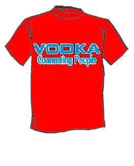 008-2 Camiseta masculina personalizada com vodka (vermelha; tamanho: XXL)